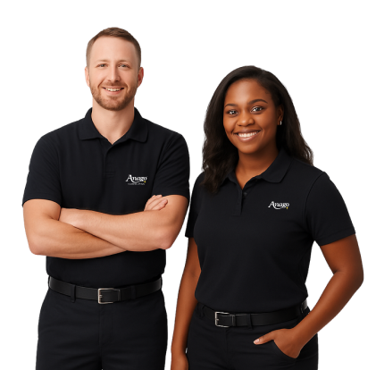 Two Anago unit franchise team members